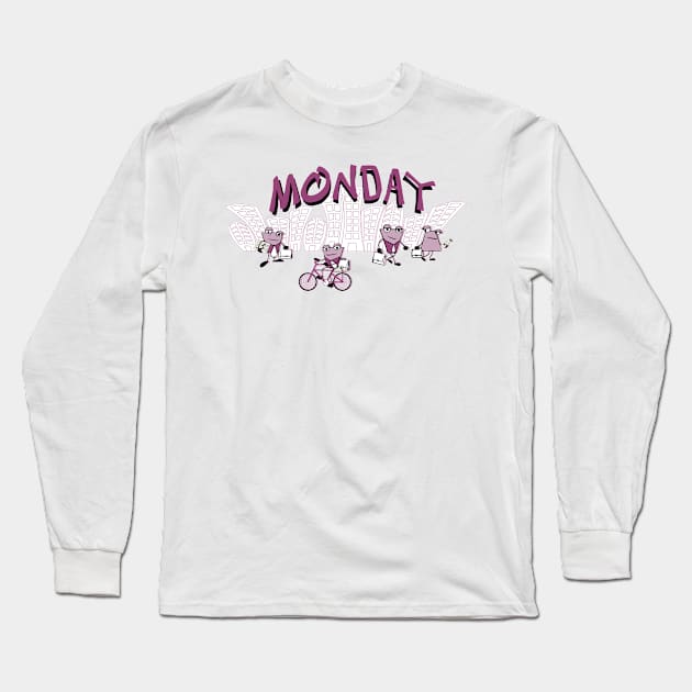 Days of the week - Monday Long Sleeve T-Shirt by Kartoon